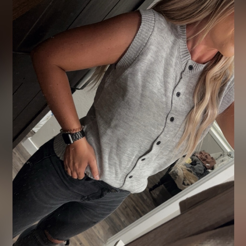 Knit Button Down Top - image 2